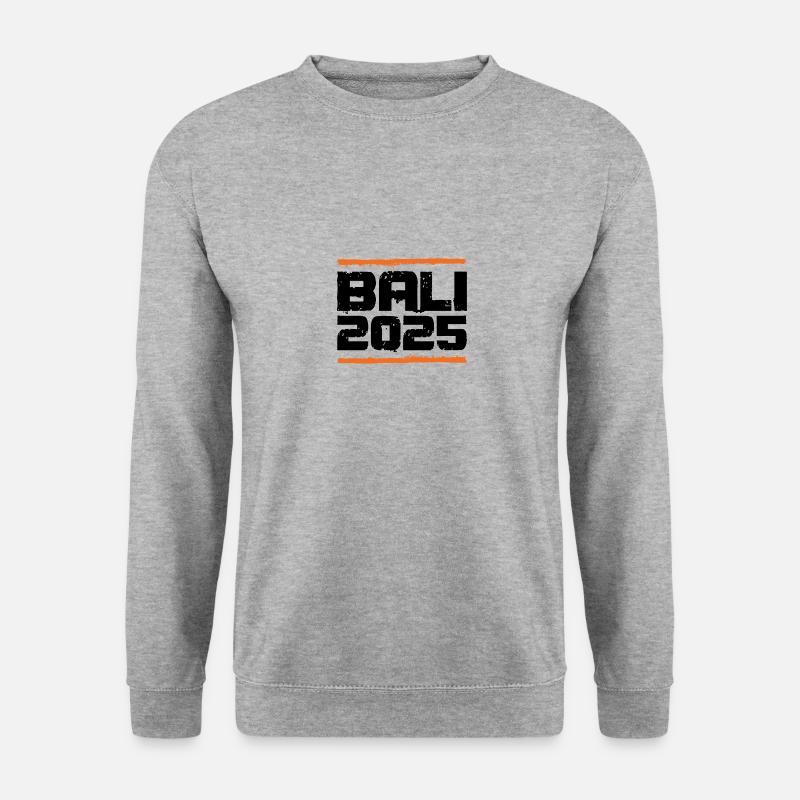 Bali 2025 Urlaub - Unisex Pullover - Weißgrau meliert
