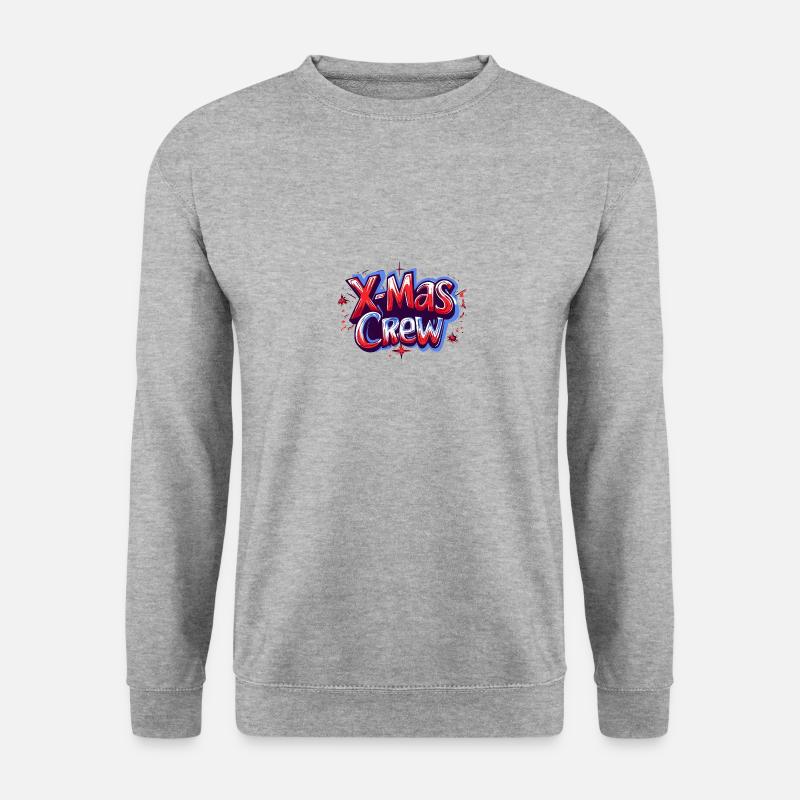 X-Mas Crew - Unisex Pullover - Weißgrau meliert
