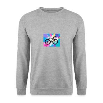 illustration,mountain bike,road bike,graffiti,pink - Unisex Sweatshirt - salt & pepper - Front - Alina (178cm) & Michal (187cm)