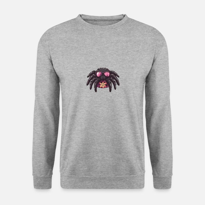 Tarantula Comic Urlaub - Unisex Pullover - Weißgrau meliert