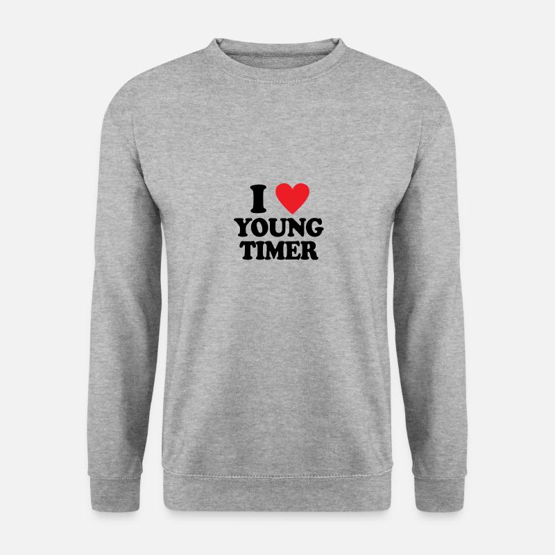 Youngtimer Oldtimer Autosammler Geschenk Schrauber - Unisex Pullover - Weißgrau meliert
