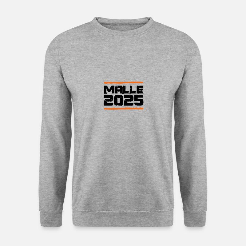 Malle 2025 Urlaub - Unisex Pullover - Weißgrau meliert