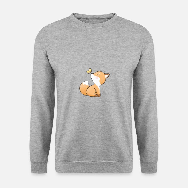 Kleiner Fuchs - Unisex Pullover - Weißgrau meliert