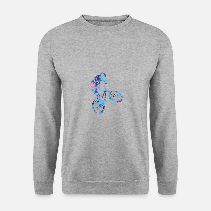 BMX - Unisex Pullover - Weißgrau meliert