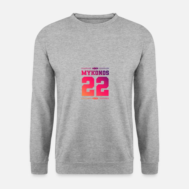 Mykonos 22 - Unisex Pullover - Weißgrau meliert