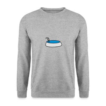 piscine - Sweat-shirt Unisexe - gris chiné - Devant - Alina (178cm) & Michal (187cm)