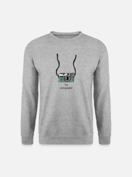 The photographer - Unisex Pullover - Weißgrau meliert
