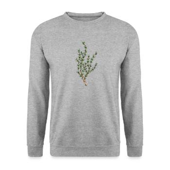 thym - Sweat-shirt Unisexe - gris chiné - Devant - Alina (178cm) & Michal (187cm)