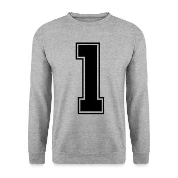 1 nombre de maillots - Sweat-shirt Unisexe - gris chiné - Devant - Alina (178cm) & Michal (187cm)