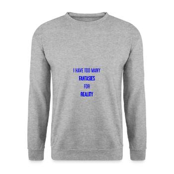 Fantasies for reality - This is where magic is created! - Unisex Sweatshirt - salt & pepper - Front - Alina (178cm) & Michal (187cm)