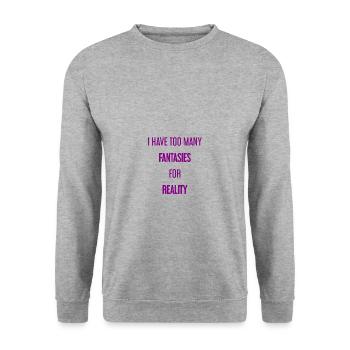 Fantasies for reality - This is where magic is created! - Unisex Sweatshirt - salt & pepper - Front - Alina (178cm) & Michal (187cm)