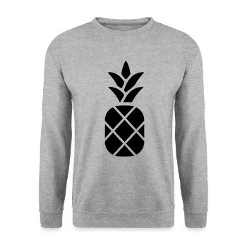 pineapple fruit - Unisex Sweatshirt - salt & pepper - Front - Alina (178cm) & Michal (187cm)