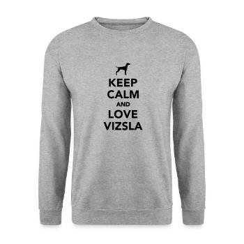 Vizsla - Sweat-shirt Unisexe - gris chiné - Devant - Alina (178cm) & Michal (187cm)