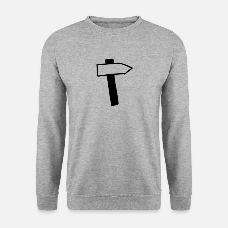 wegweiser - Unisex Pullover - Weißgrau meliert