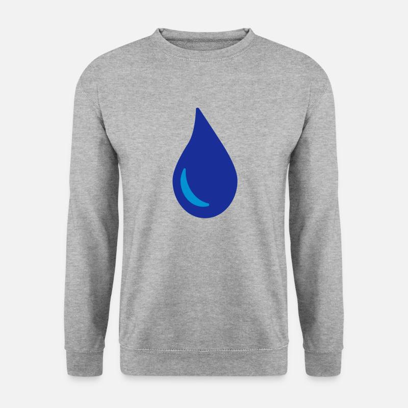 Wassertropfen - Unisex Pullover - Weißgrau meliert
