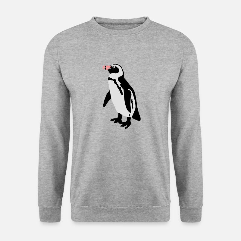 Pinguin - Unisex Pullover - Weißgrau meliert