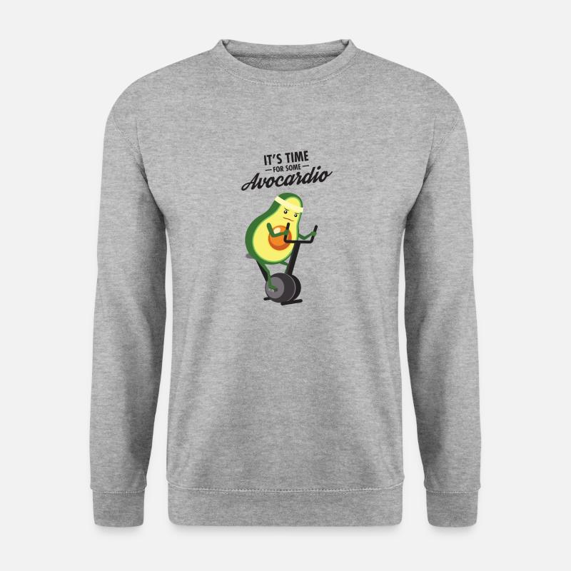 Time For Some Avocardio - Avocado Cardio Workout - Unisex Pullover - Weißgrau meliert