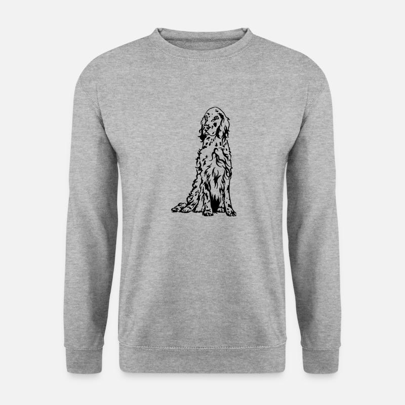 English Setter - Unisex Pullover - Weißgrau meliert