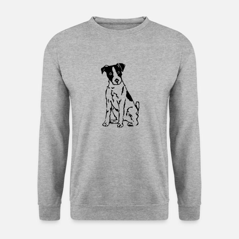 Russell Terrier - Unisex Pullover - Weißgrau meliert