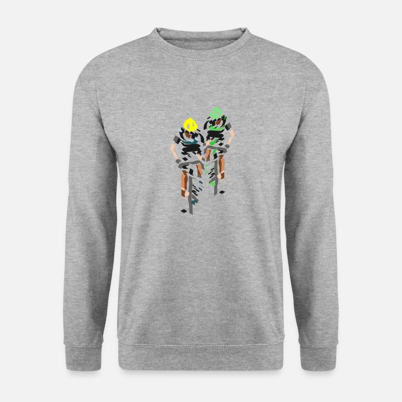 Radfahrer - Unisex Pullover - Weißgrau meliert