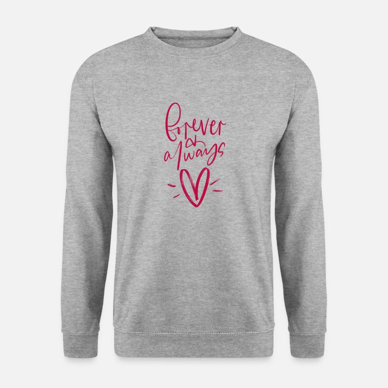 Ich liebe dich - Unisex Pullover - Weißgrau meliert