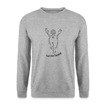 Feel like Dancing! Auf hellen Hintergründen tanzen - Unisex Pullover - Weißgrau meliert - Vorne - Alina (178cm) & Michal (187cm)
