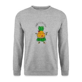 PinaCutelada - Sweat-shirt Unisexe - gris chiné - Devant - Alina (178cm) & Michal (187cm)