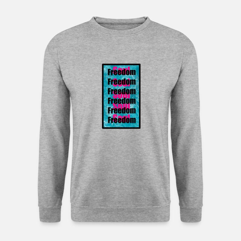 Seelenfreiheit - Unisex Pullover - Weißgrau meliert