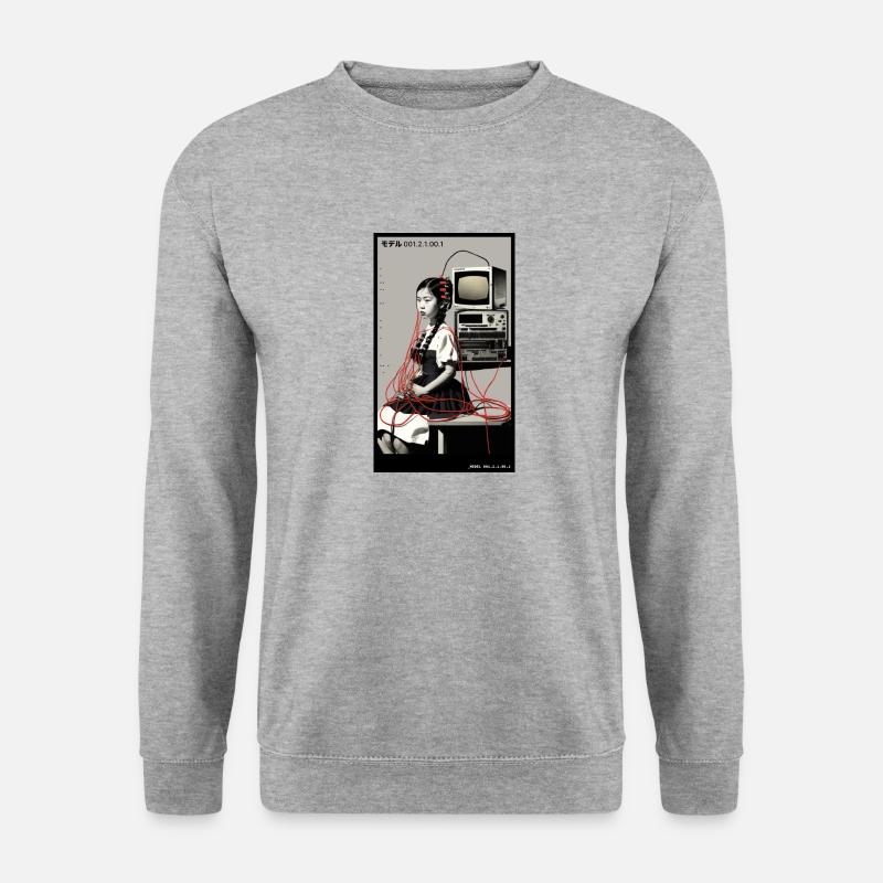 Connected - 03 - Unisex Pullover - Weißgrau meliert