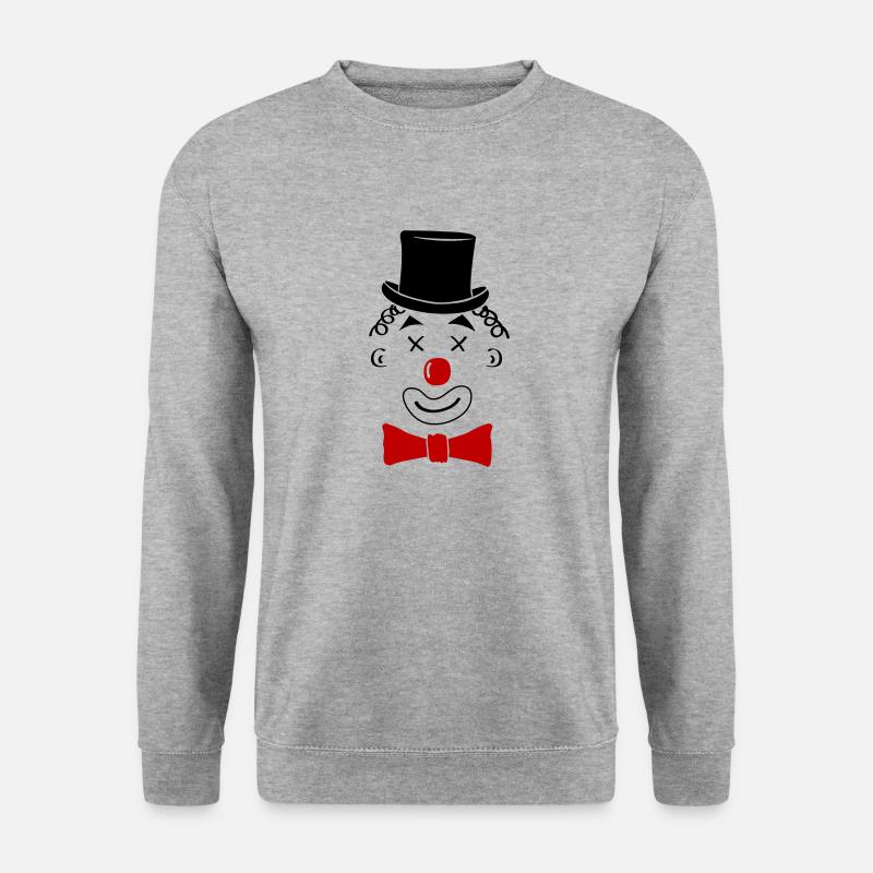 clown - Unisex Pullover - Weißgrau meliert