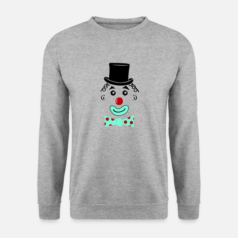 clown smile - Unisex Pullover - Weißgrau meliert