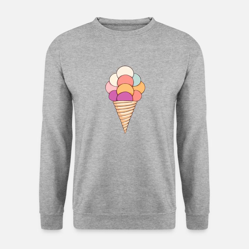 Eiscreme - Unisex Pullover - Weißgrau meliert