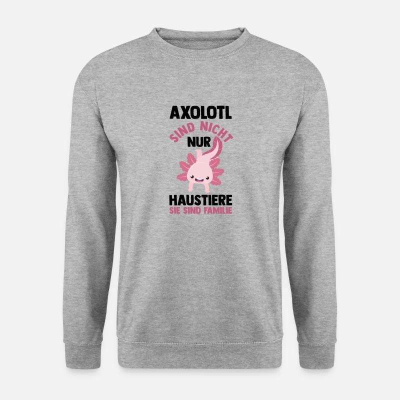 Axolotl - Unisex Pullover - Weißgrau meliert