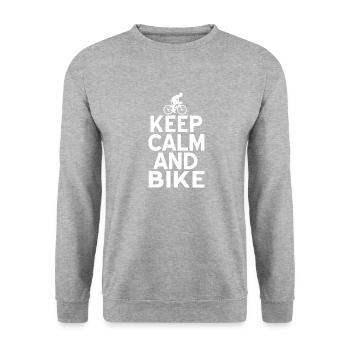 Stay Focused and Pedal Strong Everyday - Unisex Sweatshirt - salt & pepper - Front - Alina (178cm) & Michal (187cm)