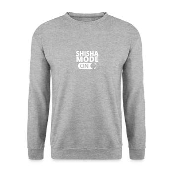 MODE ON SHISHA - Unisex Pullover - Weißgrau meliert - Vorne - Alina (178cm) & Michal (187cm)