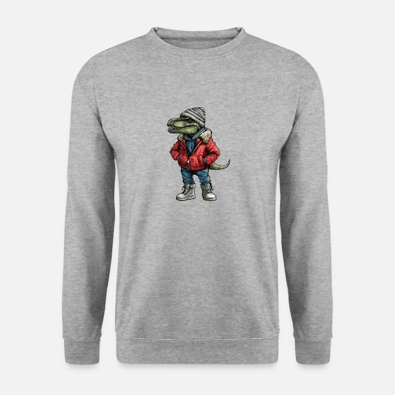 Dinosaur T-Rex Funny Winter - Unisex Sweatshirt - salt & pepper