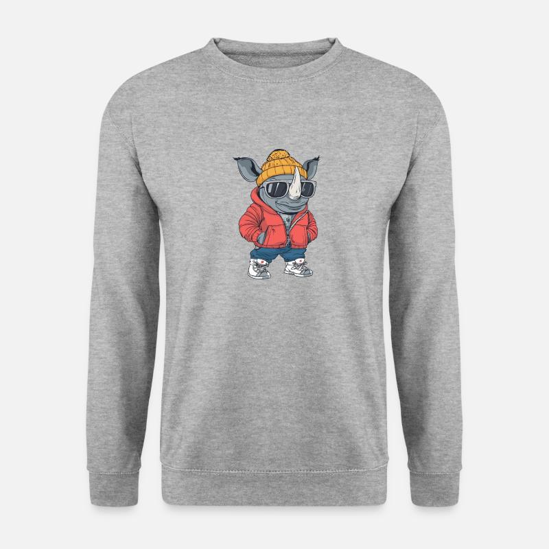 Rhino Cool Comic - Unisex Sweatshirt - salt & pepper