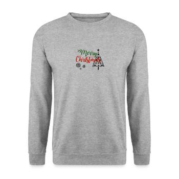 Joyeux Noël - Sweat-shirt Unisexe - gris chiné - Devant - Alina (178cm) & Michal (187cm)