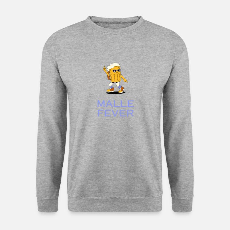 MALLE FEVER - Unisex Pullover - Weißgrau meliert