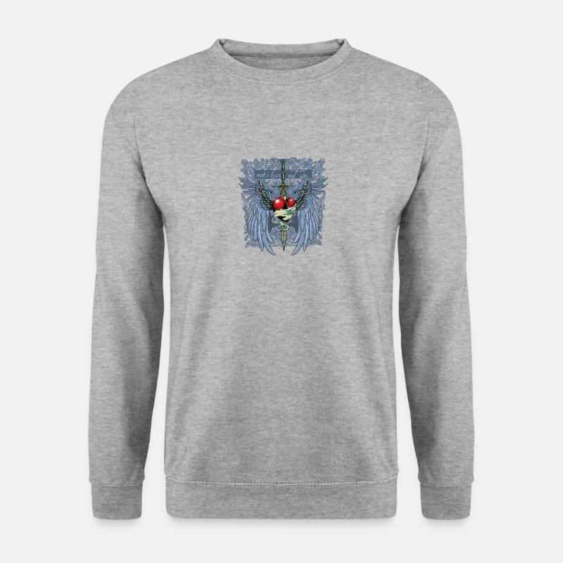 make love not war - Unisex Pullover - Weißgrau meliert