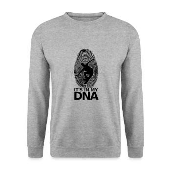 Skateboarder Skateboard Skater Skate Skateing DNA - Unisex Sweatshirt - salt & pepper - Front - Alina (178cm) & Michal (187cm)