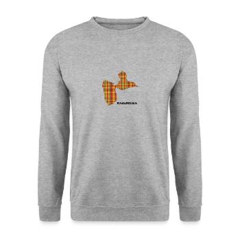 Karukera madras - Sweat-shirt Unisexe - gris chiné - Devant - Alina (178cm) & Michal (187cm)