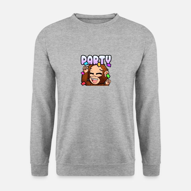 Partyaffe - Unisex Pullover - Weißgrau meliert