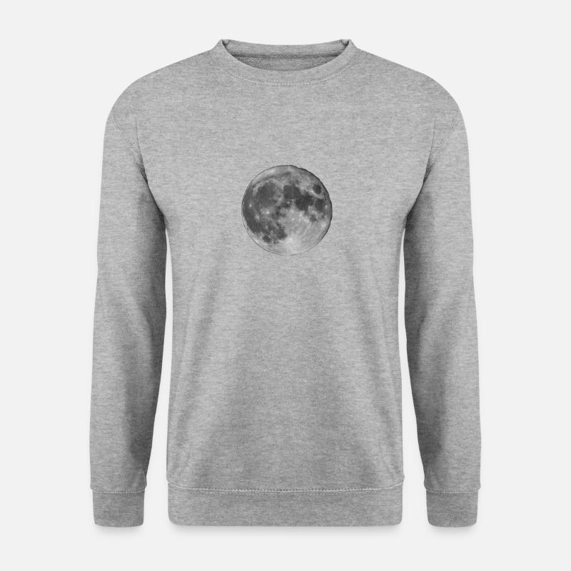 Vollmond - Unisex Pullover - Weißgrau meliert