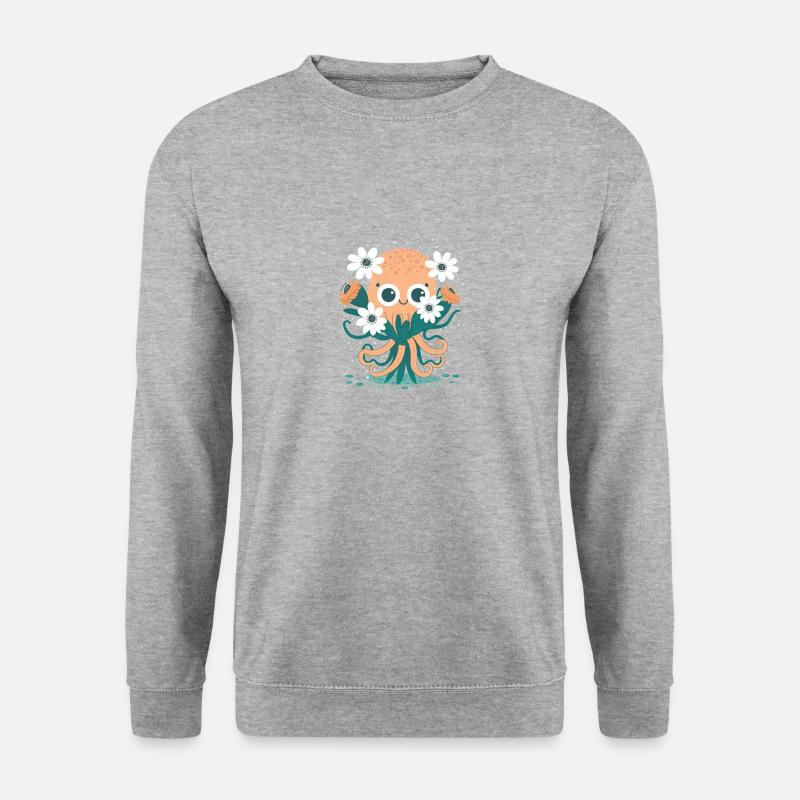 Liebevolle Tentakel 3 - Unisex Pullover - Weißgrau meliert