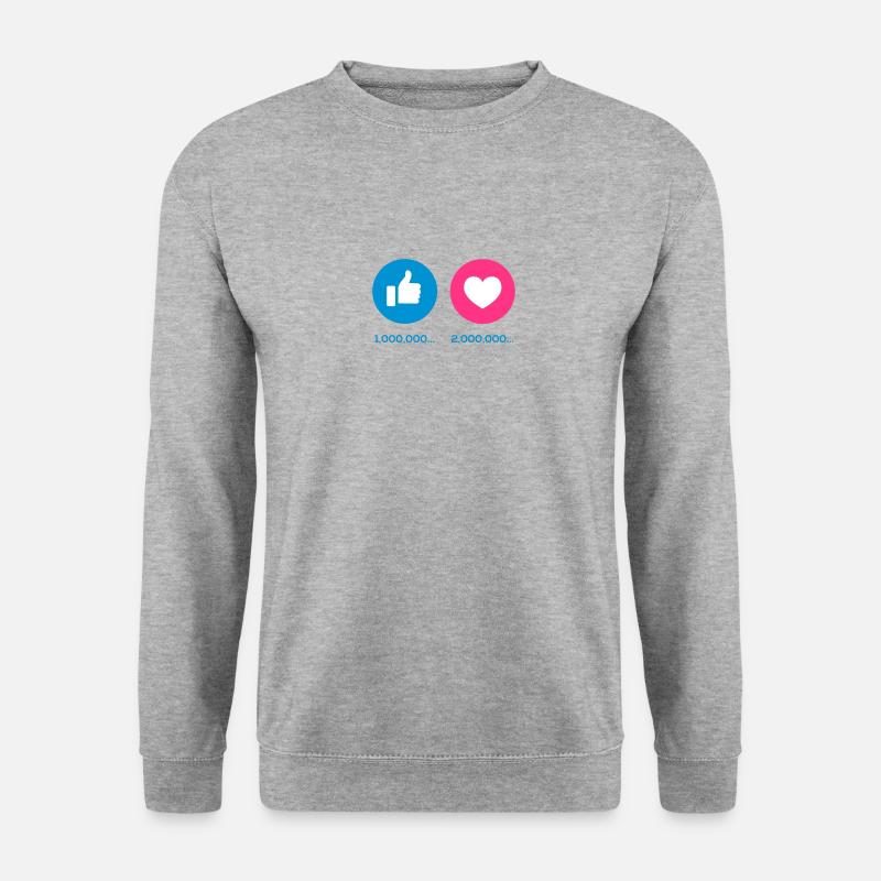 wie - Unisex Pullover - Weißgrau meliert