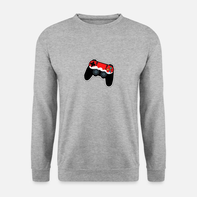 Red & Black Christmas Game Controller - Unisex Sweatshirt - salt & pepper