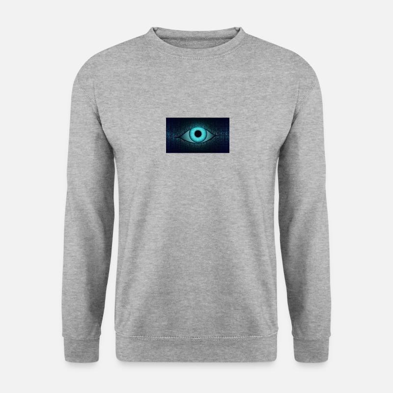 Auge - Unisex Pullover - Weißgrau meliert