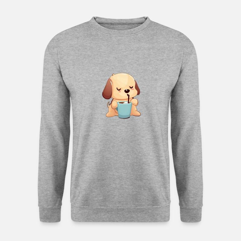 Chien de café - Sweat-shirt Unisexe - gris chiné
