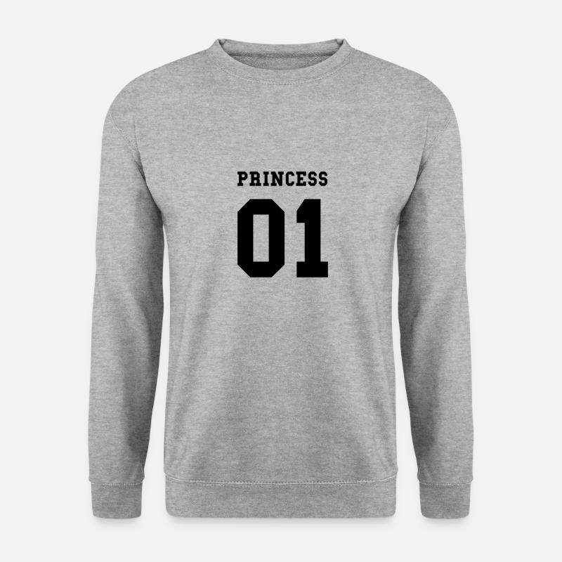 princess 01 - Unisex Pullover - Weißgrau meliert